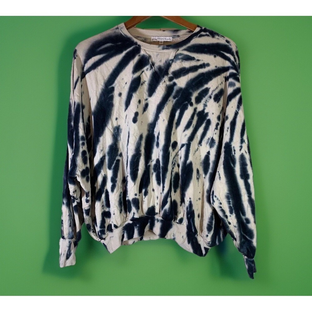 Young Fabulous Broke Sweatshirt Women's M Medium Tie Dye Stretch Soft Oversize